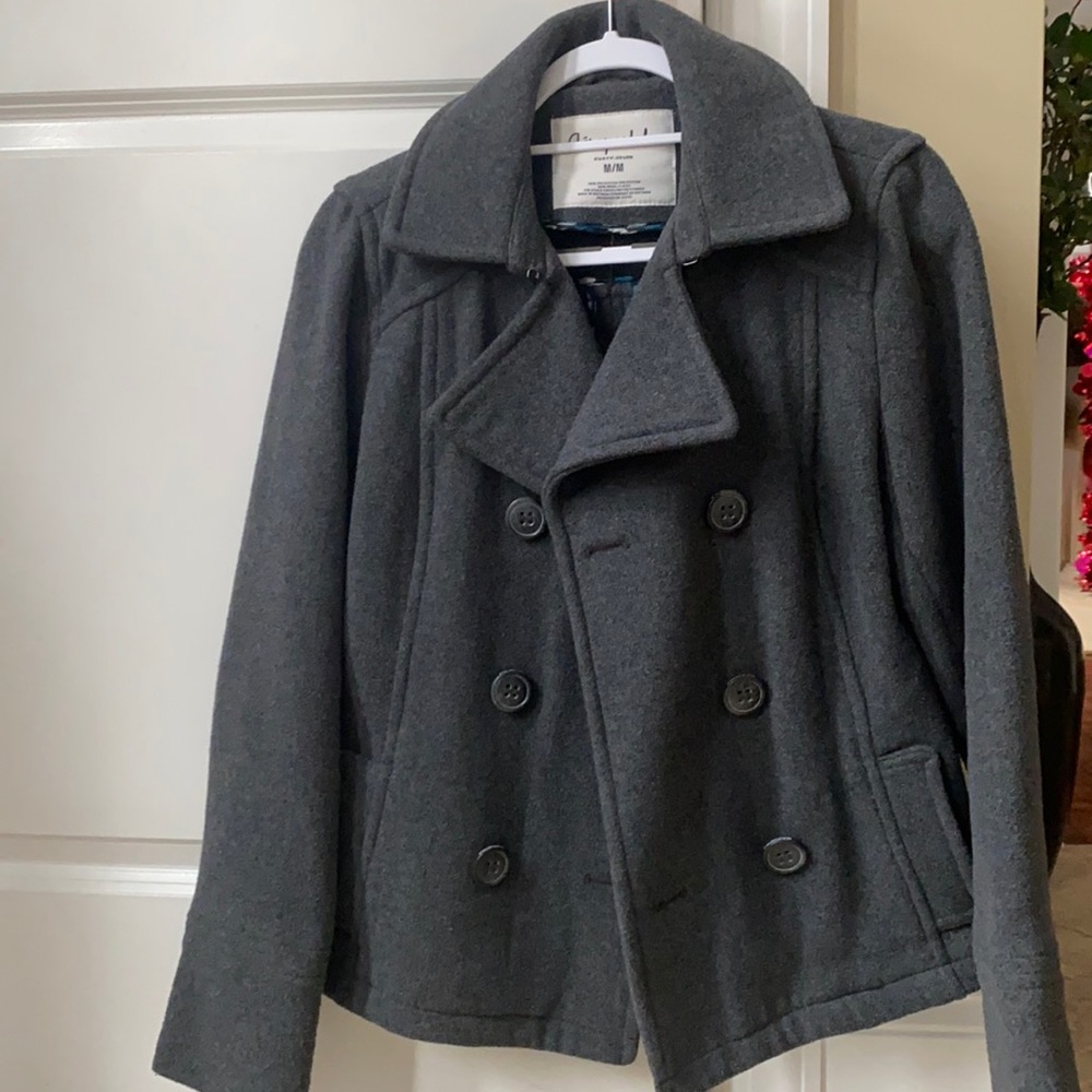 Gray pea coat from Aeropostale